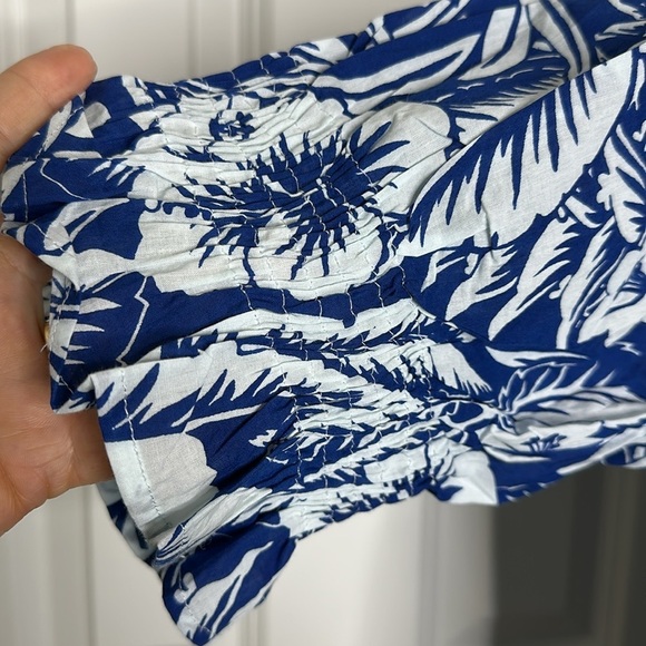 MILLE marni top in blue hibiscus SzXL - Picture 8 of 12